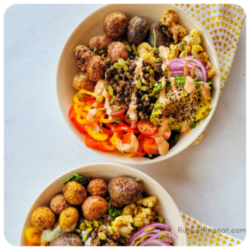 Buddha Bowl with Roasted Potatoes grain free recipe