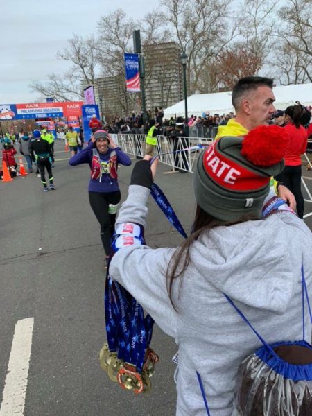 first time marathon philly race with Kaleena Run Eat Repeat podcast