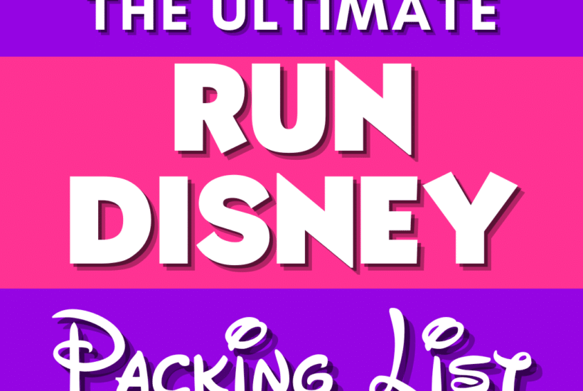 Run Disney Marathon Packing List