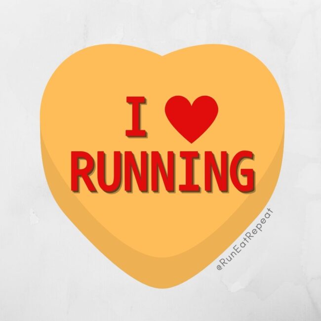 Funny Candy Hearts for Runners