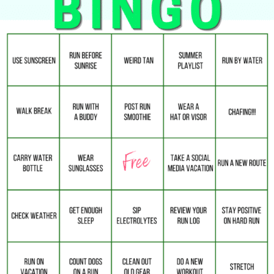 SUMMER RUNNING BINGO (Free game for Instagram & Facebook)