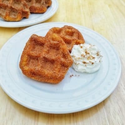 Churro Waffles Recipe–easy waffle maker hack